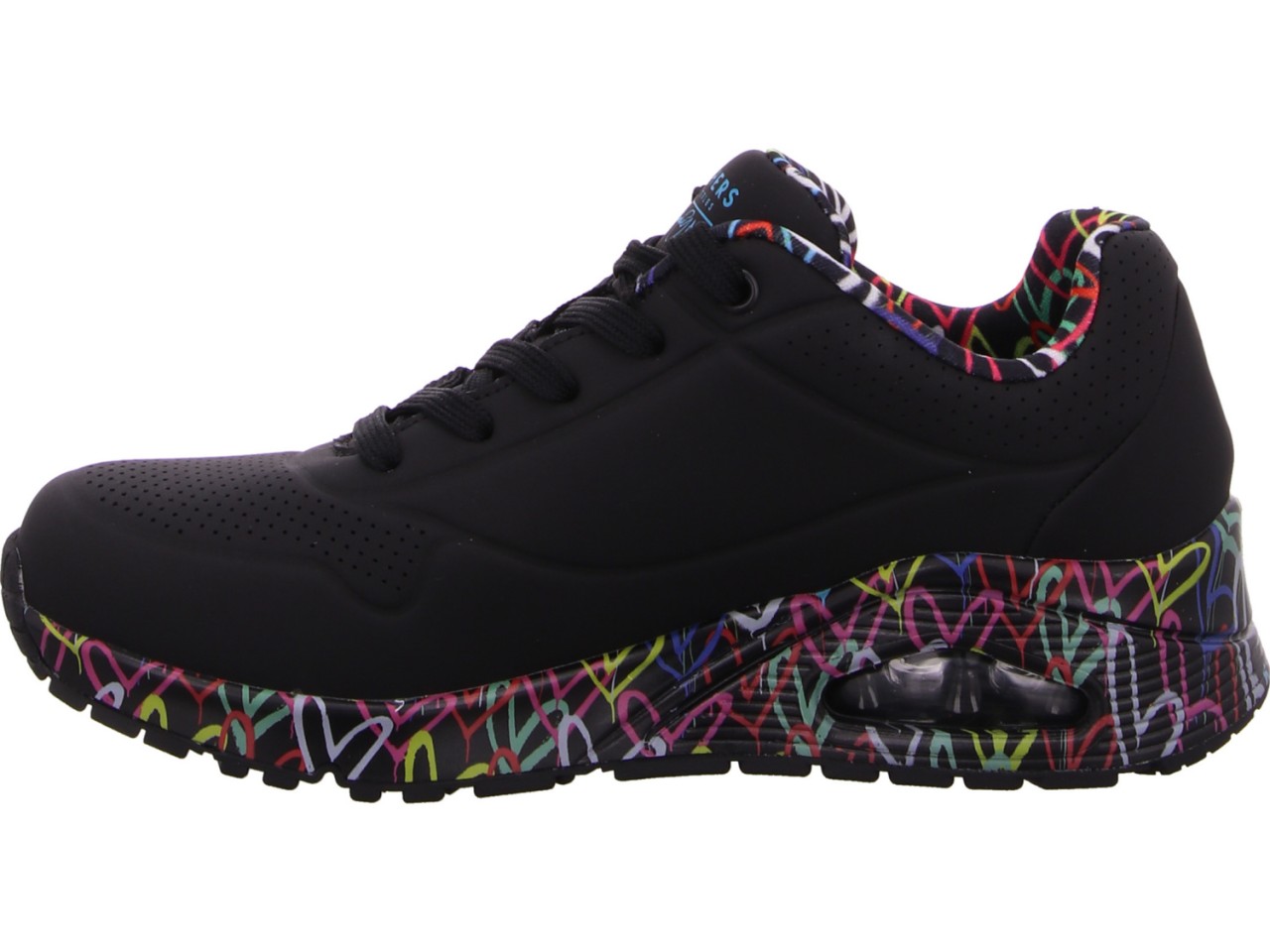 SKECHERS Freizeit Schnürer schwarz Goldcrown