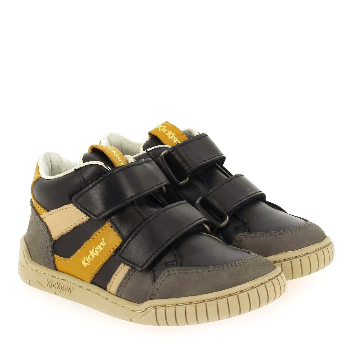 Kickers  WINCKY VEL - Gris jaune