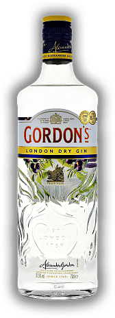 Gordon's Dry Gin 37,5% Gordon's Dry Gin 37,5% Gordon's Gin ist der meistverkaufte London Dry Gin der Welt. 0,7	 Liter - Vol 37,5%