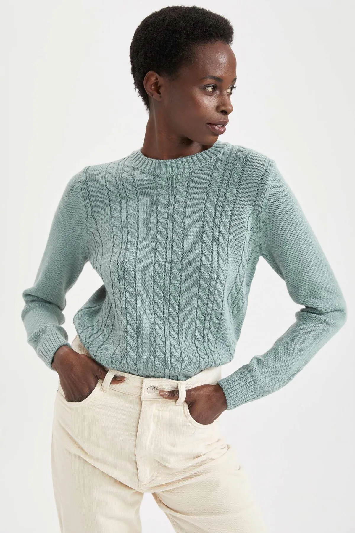 DeFacto  Pullover mit Rundhalsausschnitt und normaler Passform L1567az22wn
