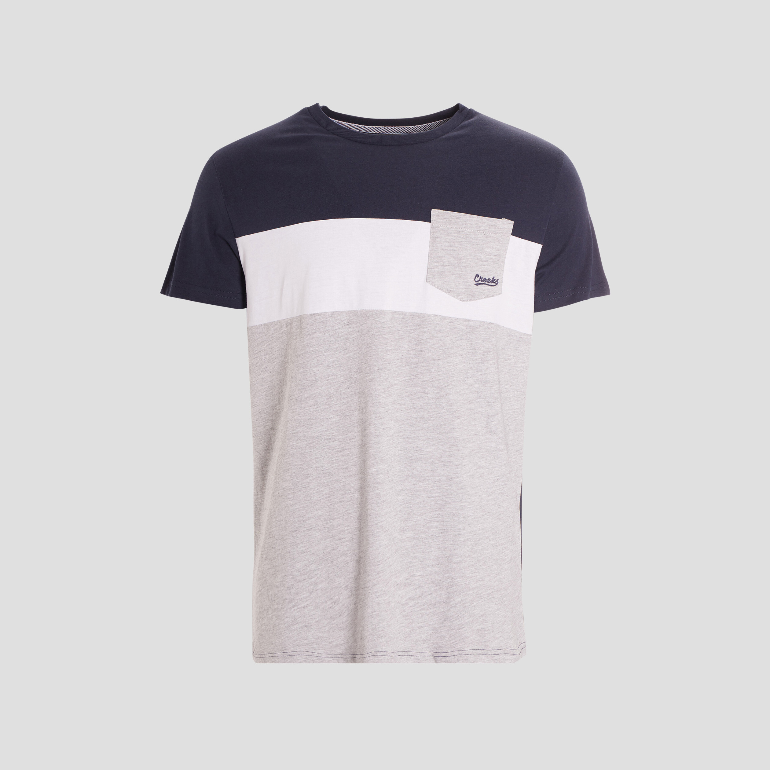 T-shirt manches courtes Creeks gris clair homme | La Halle