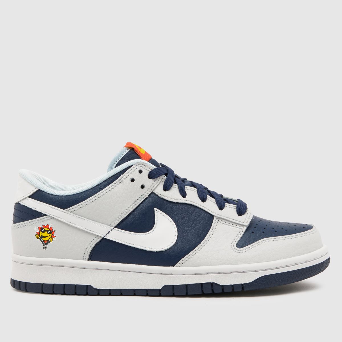 Nike marinblå och grå Dunk Low pojkar ungdomsskor
