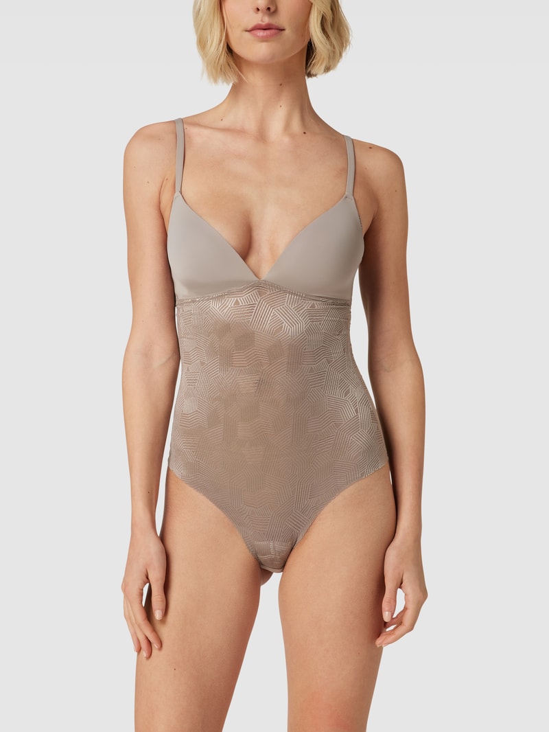 Body mit Strukturmuster Modell 'soft shape' in beige
