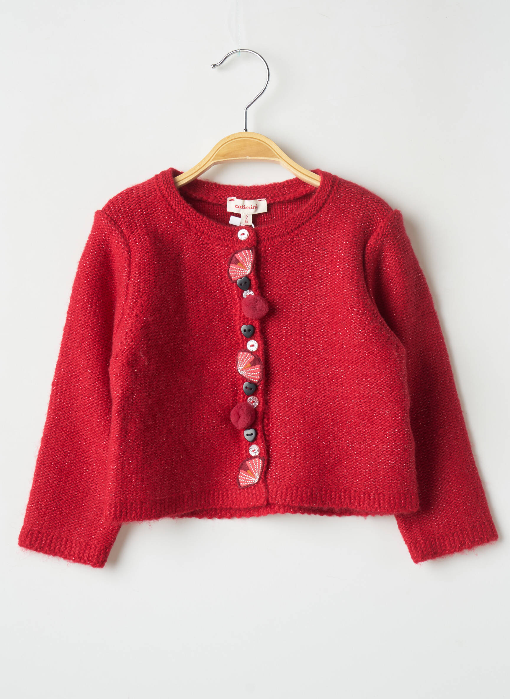 Catimini Fine Maille Fille couleur rouge
