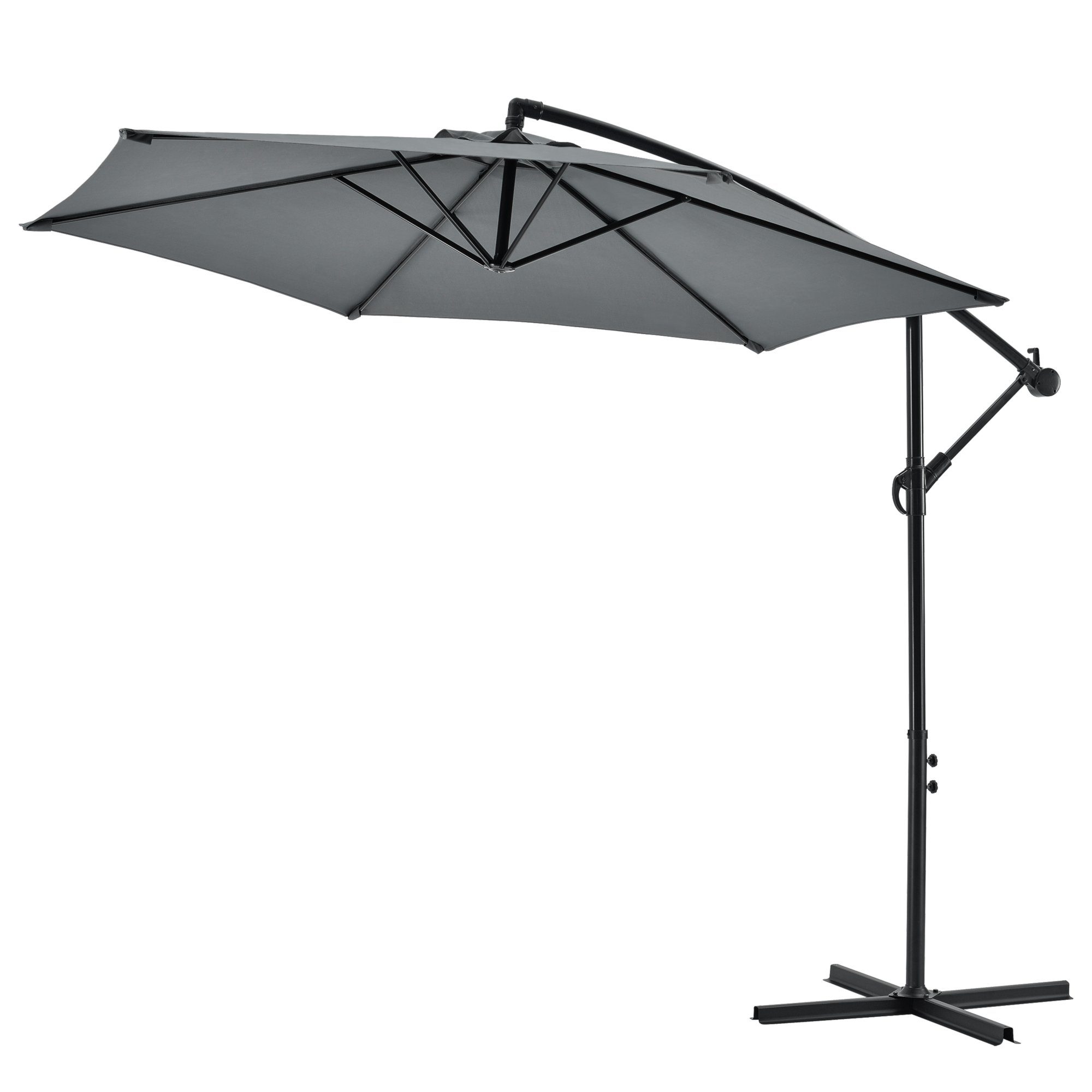 Sonnenschutz, casa.pro, blickdicht, Ampelschirm Budva Sonnenschirm mit Schirmständer 270cm