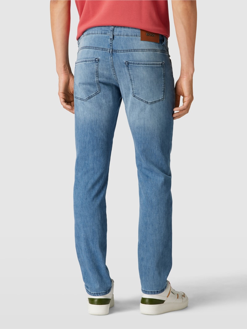 Straight Fit Jeans im 5-Pocket-Design Modell 'Delaware' in hellblau