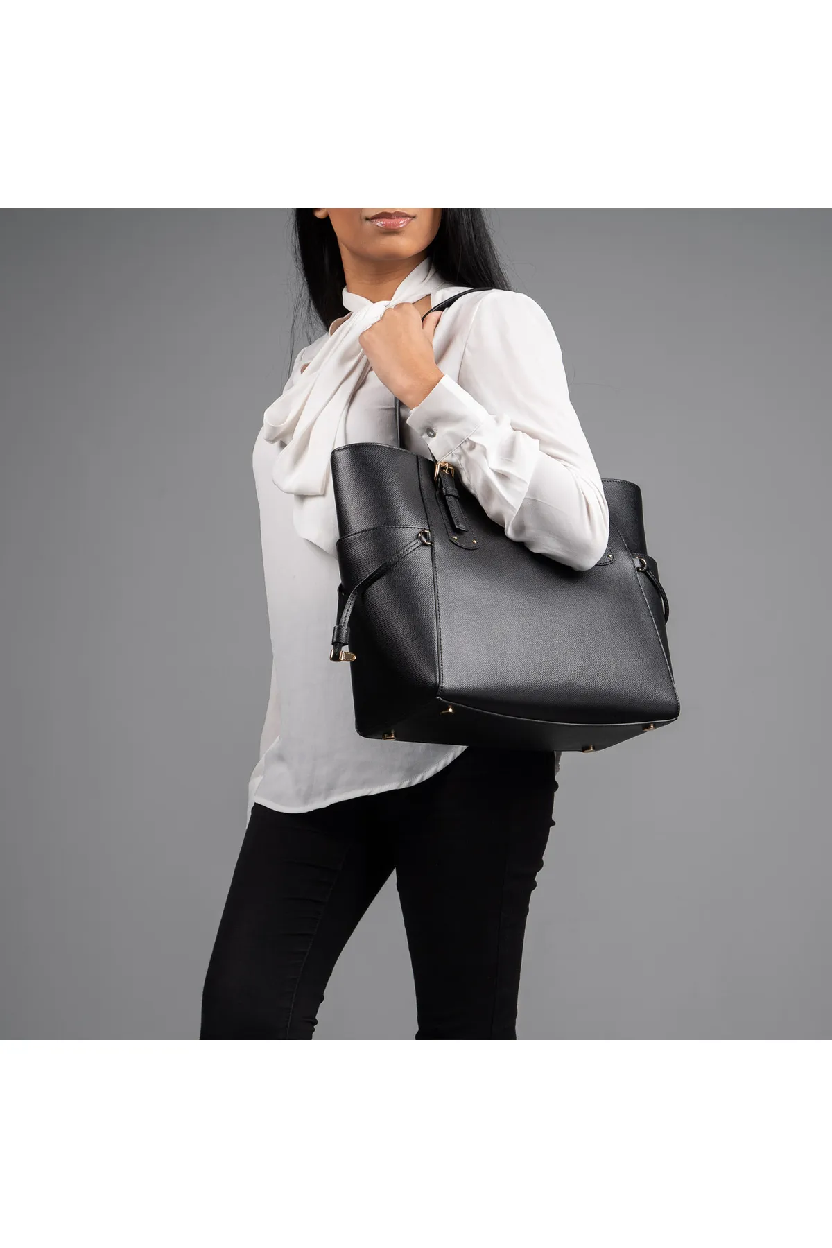 Michael Kors  Michael Kors Voyager Schwarzes Leder Shopper 30H7GV6T9L-001