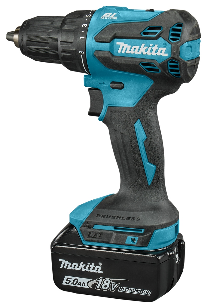 Makita DDF490RTJ LXT 18-V-Akkuschrauber inkl. 2 x 5,0-Ah-Akkus und Schnellladegerät in Mbox