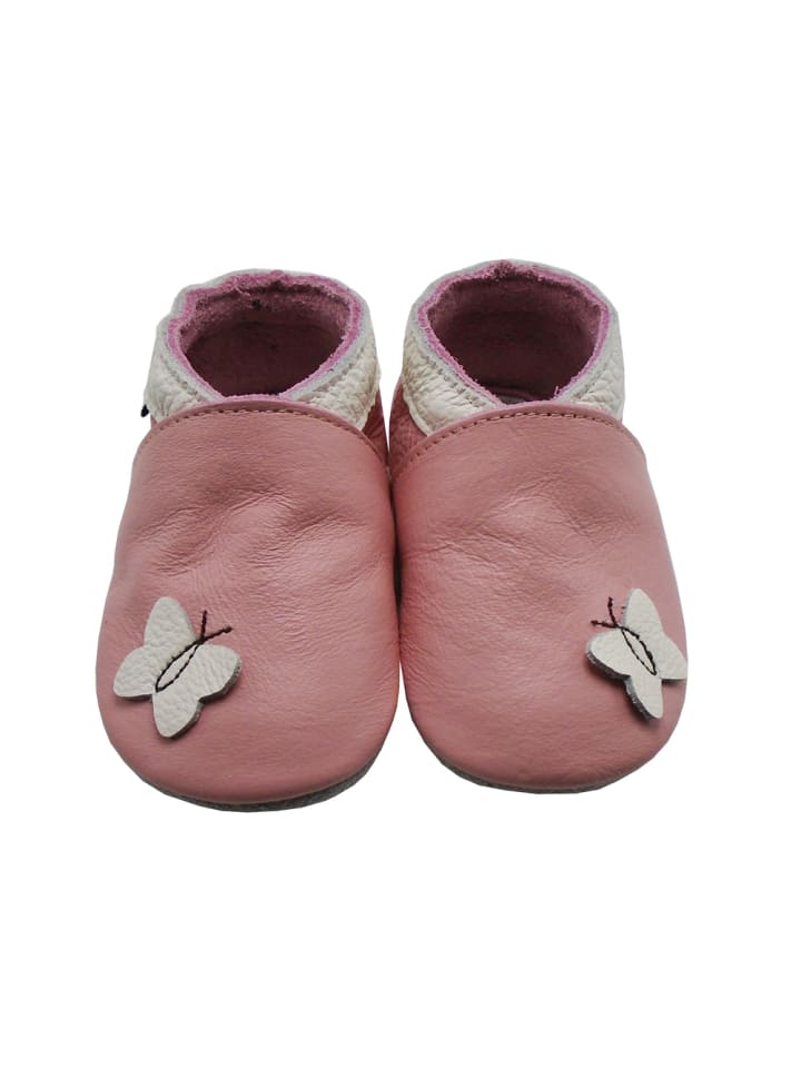 Yalion Baby Krabbelschuhe in Schmetterling rosa günstig kaufen