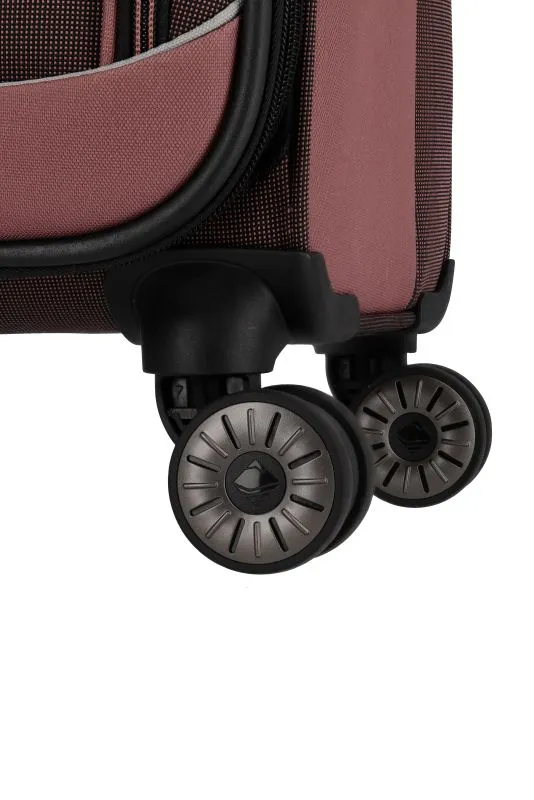 Travelite VIIA Kofferset 4 Rollen Größe L\/M\/S + Reisetasche - Frühlingsrose