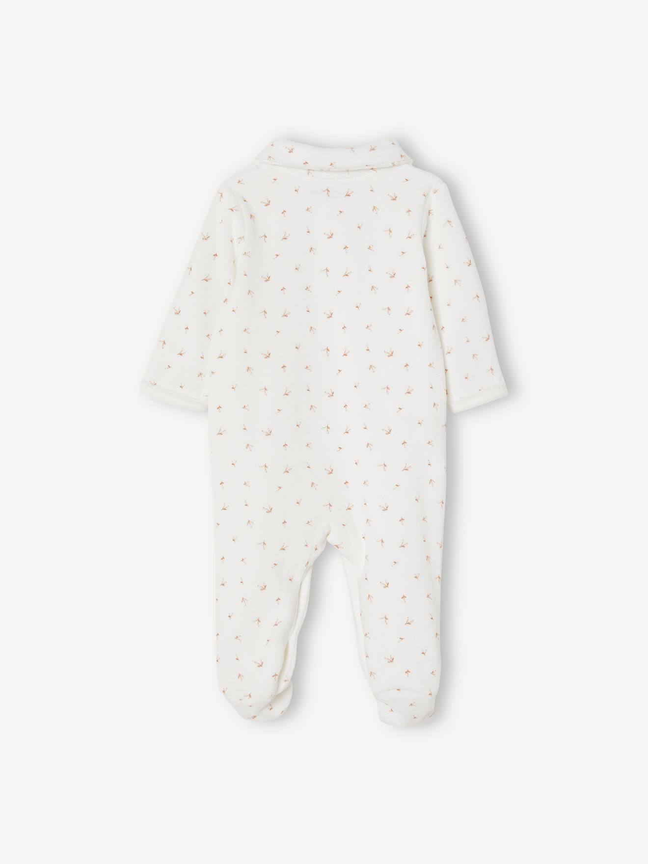 Lot de 2 dors-bien bébé fille en velours lot ivoire