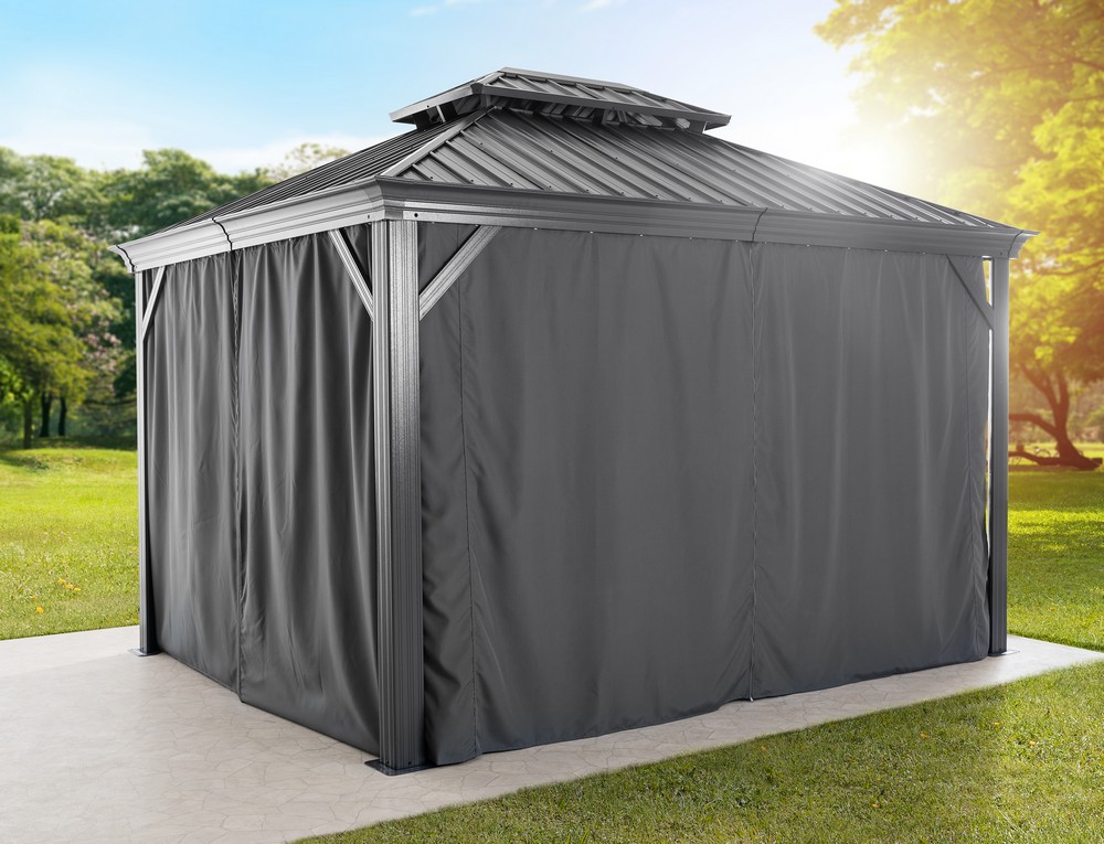 CHILLROI Garten Pavillon-/ Pergola Prato - ca. 360 x 480 x 290 cm