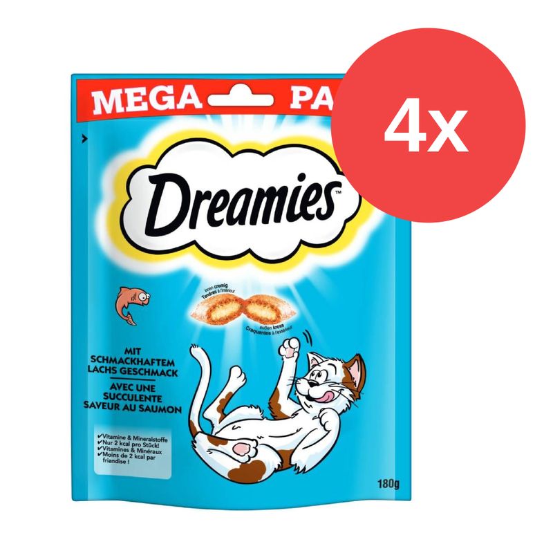 Sparpaket Dreamies Katzensnacks Mega Pack 4 x 180 g