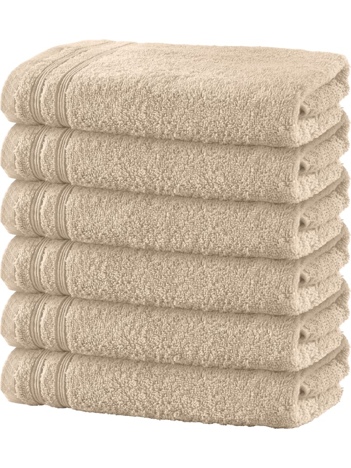 Erwin Müller Handtuch 6er-Pack Heidelberg in beige günstig kaufen