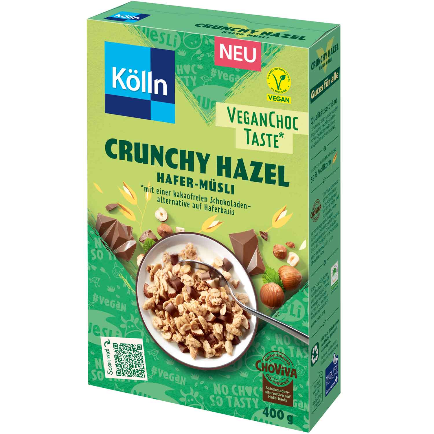 Kölln Hafer-Müsli Crunchy Hazel VeganChoc Taste 400g
