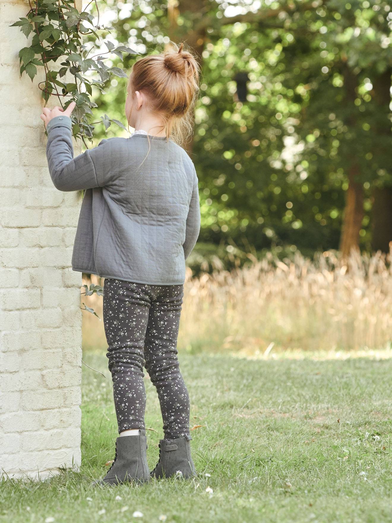 Gilet quilté réversible fille gris ardoise