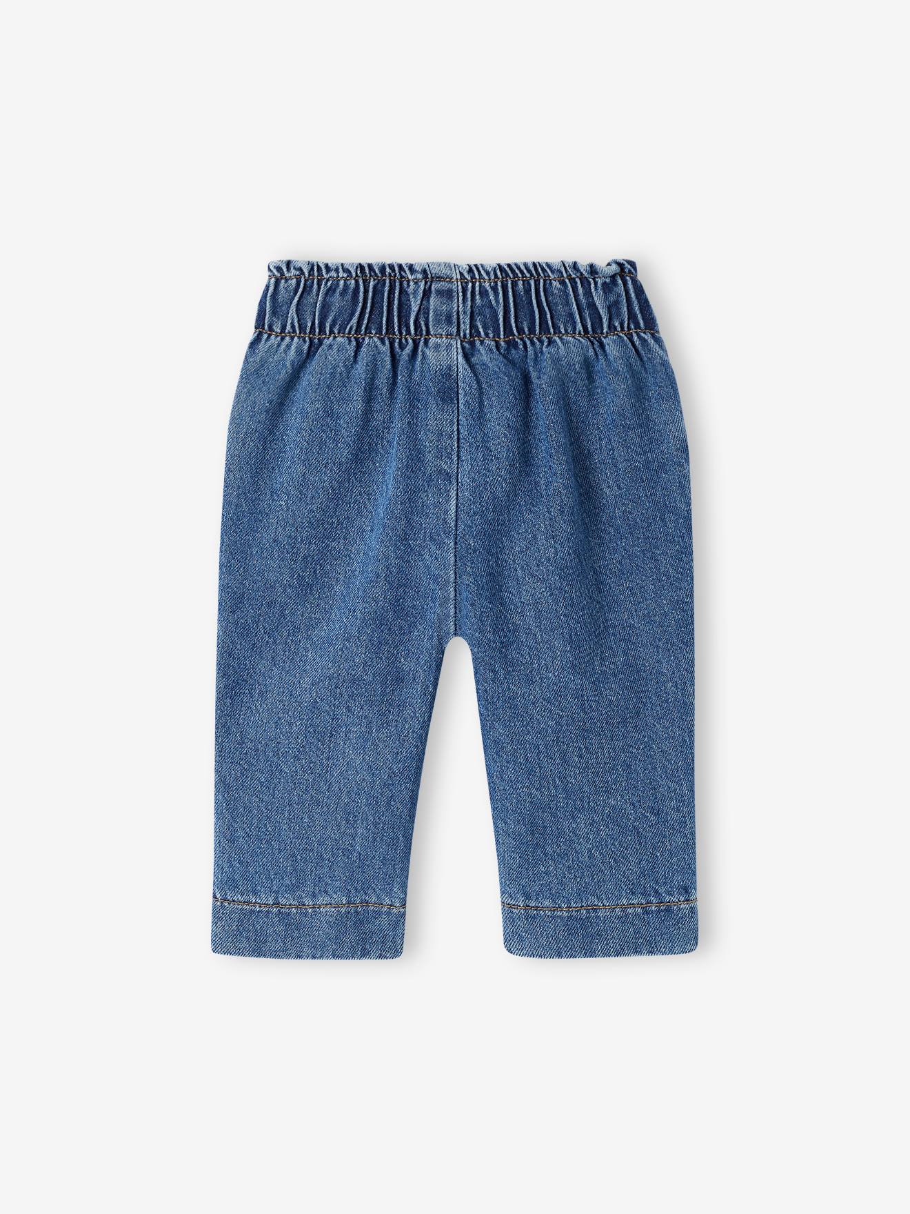 Vertbaudet Weite Baby Jeans mit Schlupfbund Oeko-Tex - blue stone