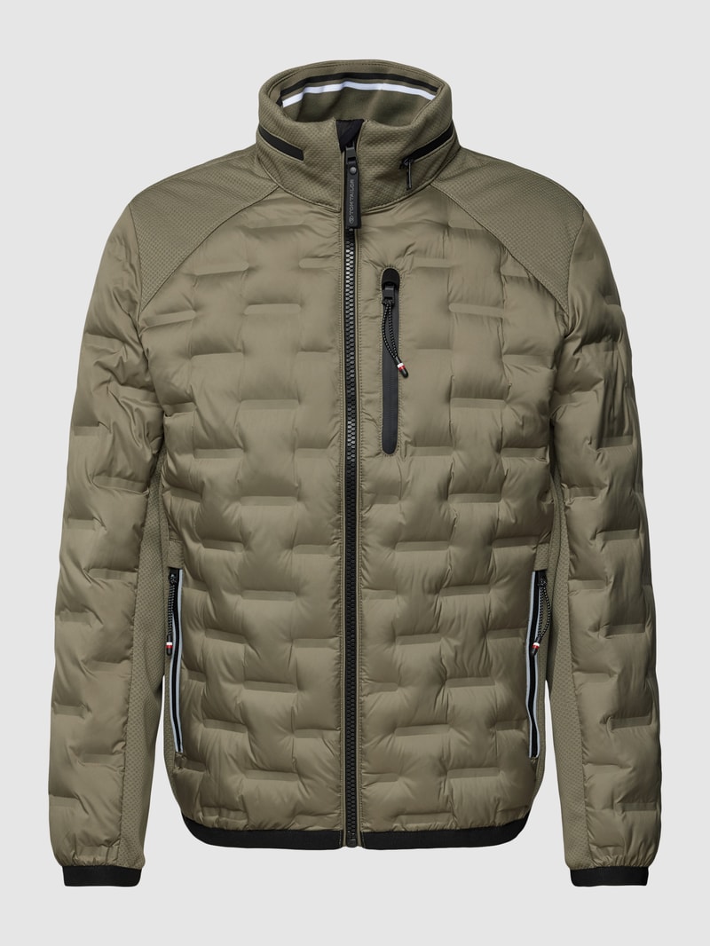 Jacke mit Strukturmuster in olivgrün