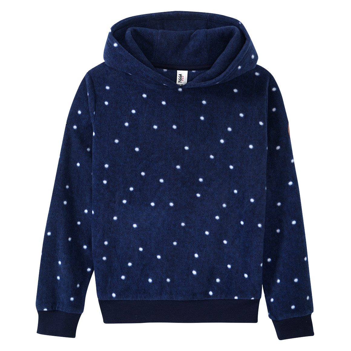 Mädchen Fleece-Hoodie mit Punkten