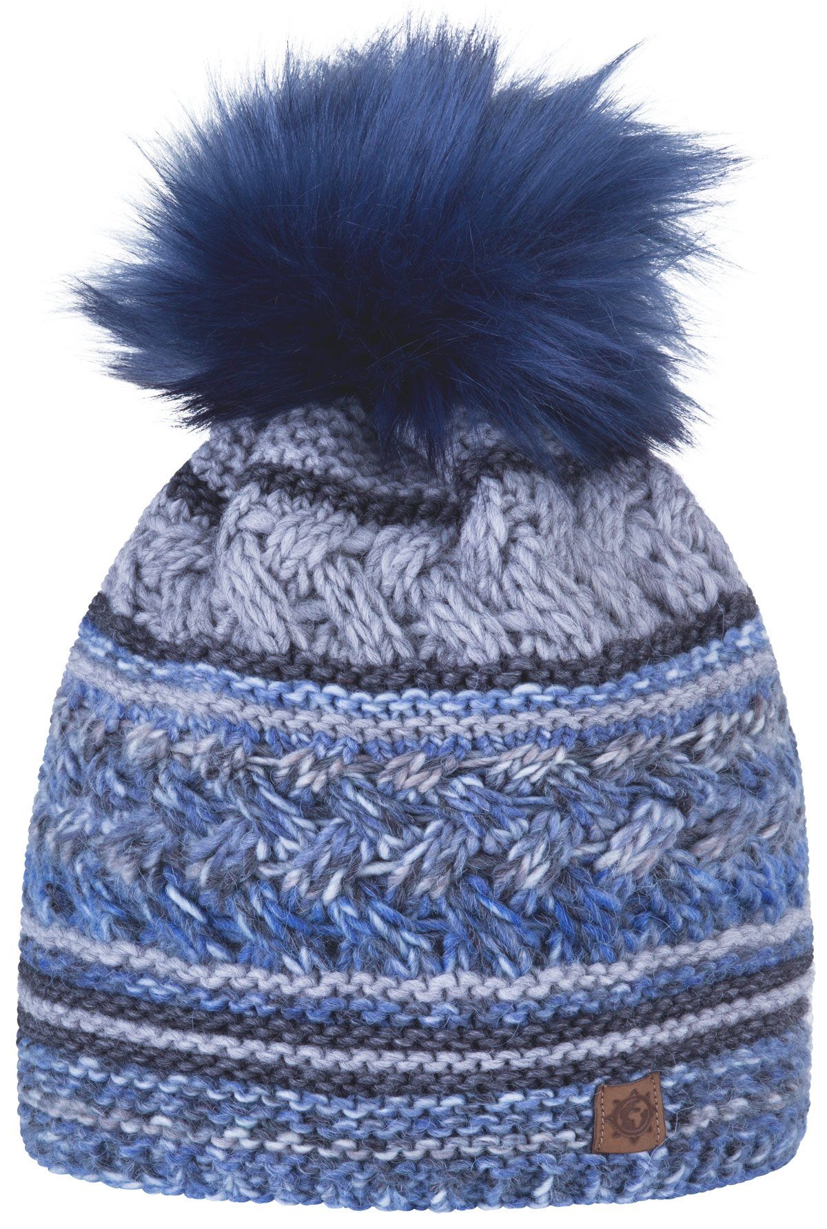 compagno Bommelmütze (1-St) Wintermütze Strickmütze Damen Winter gefüttert Beanie