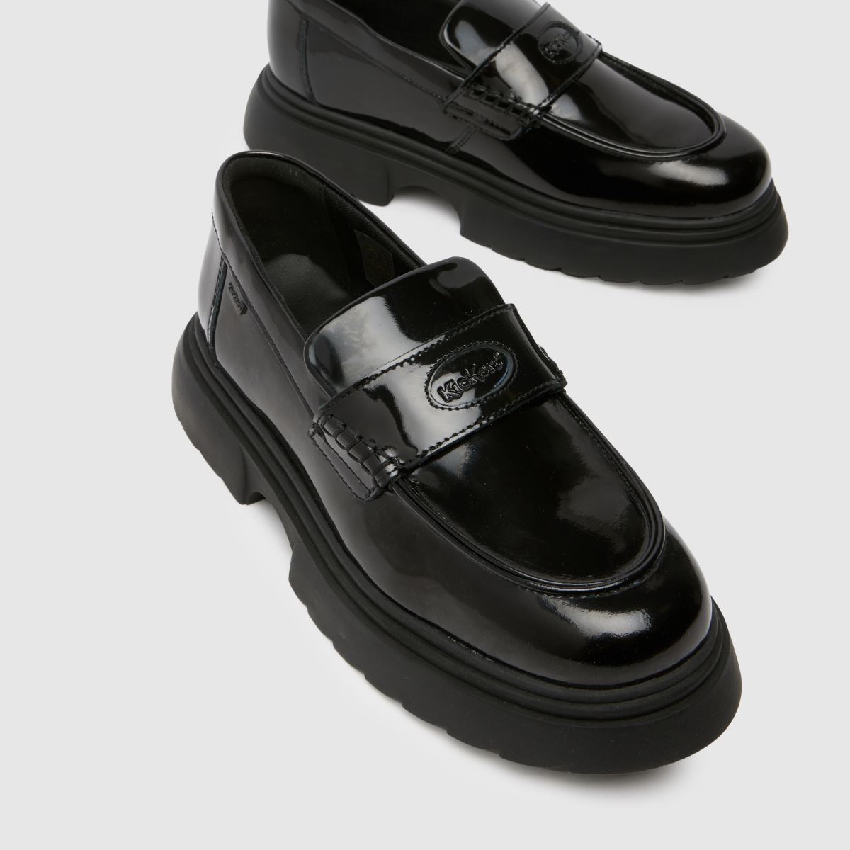 Kickers fekete Kenzi mokaszin lányka ifjúsági cipő