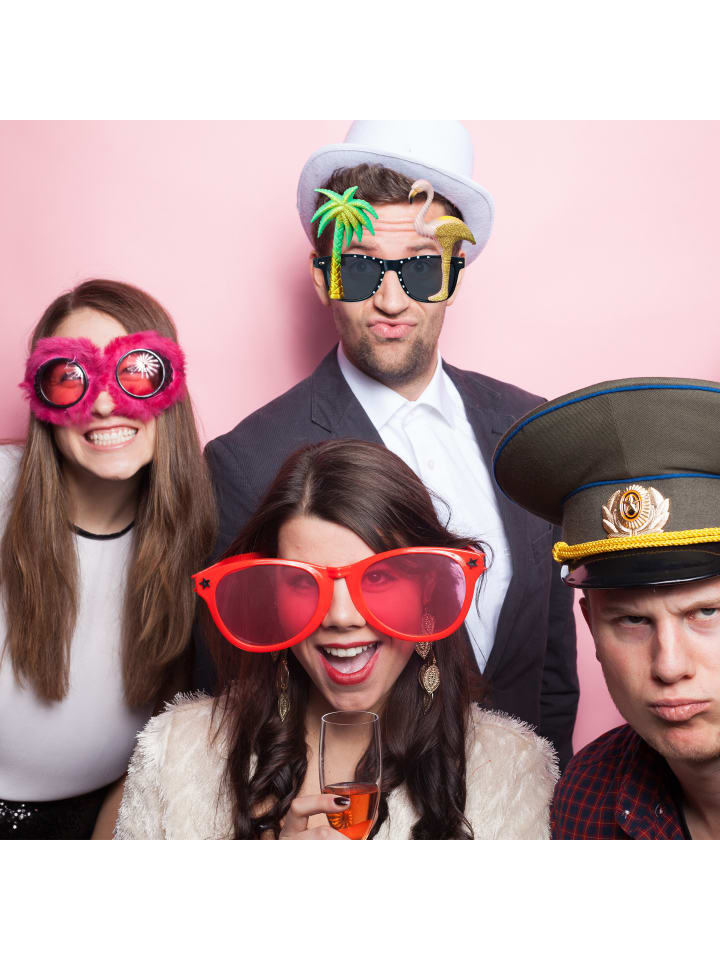relaxdays 5 x Partybrille in Bunt günstig kaufen onesize