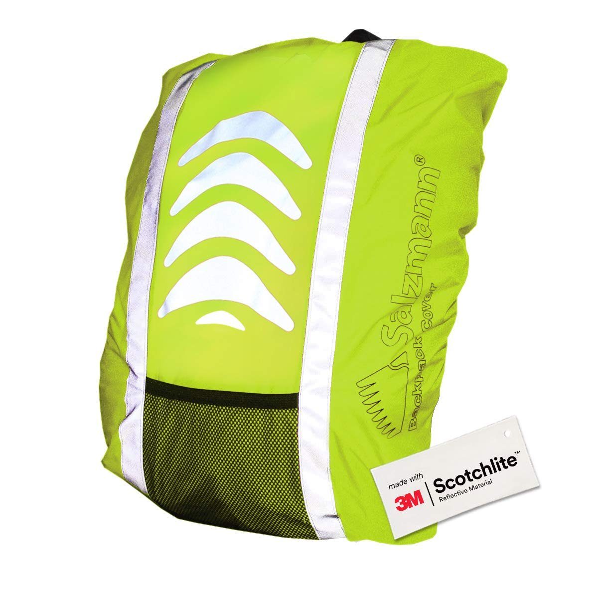 Salzmann Rucksack-Regenschutz  Reflektierender Rucksacküberzug  Hergestellt mit 3M Scotchlite