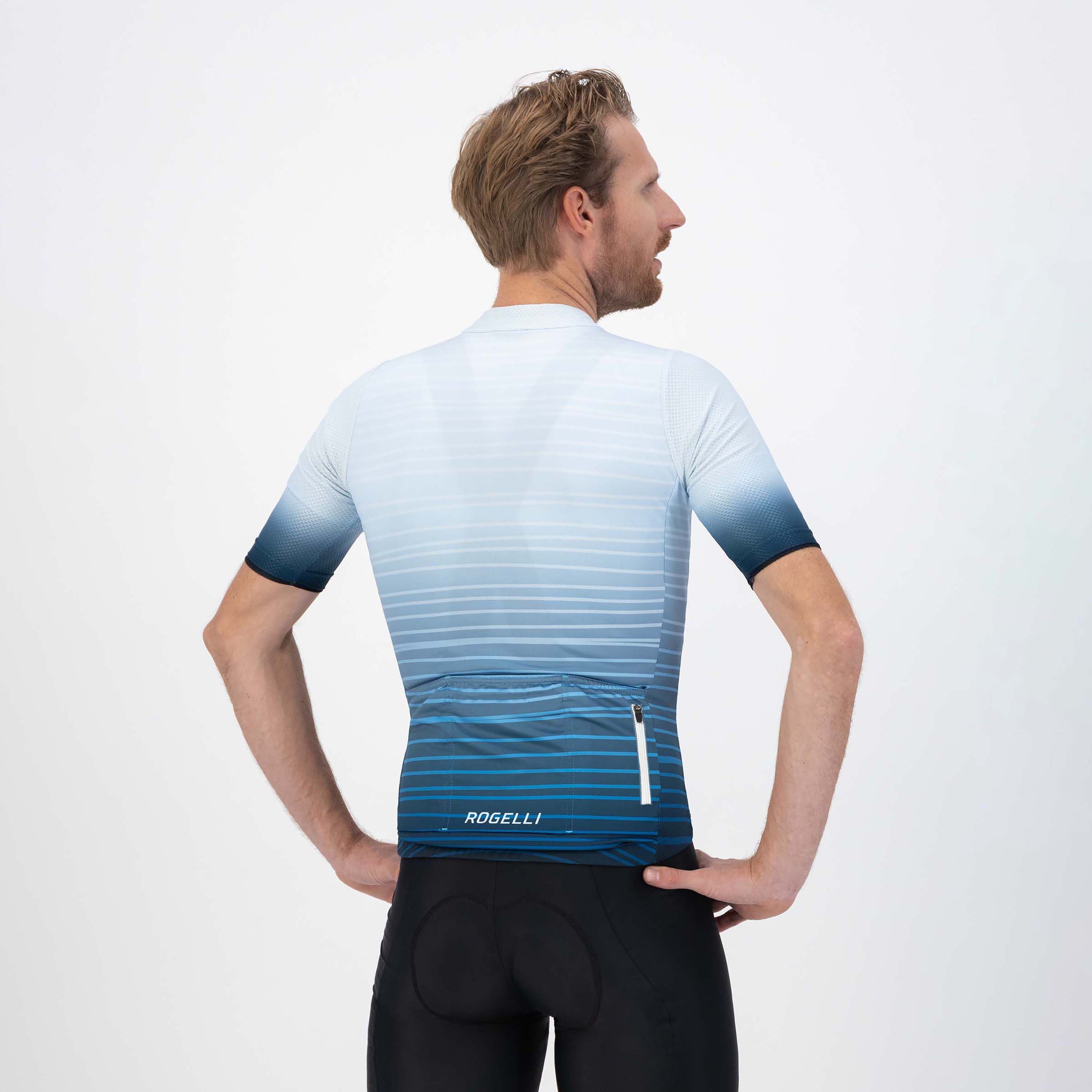 Rogelli Surf Blau/Weiß Herren Radtrikot Kurzarm