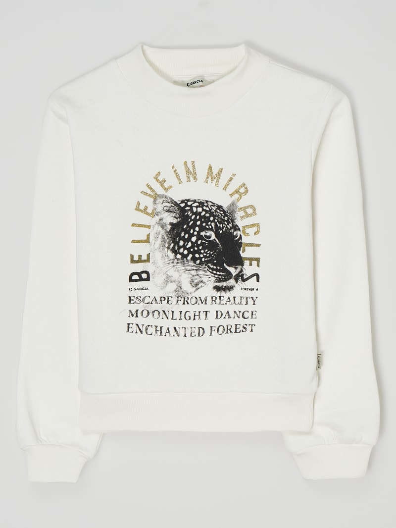 Sweatshirt mit Print in offwhite