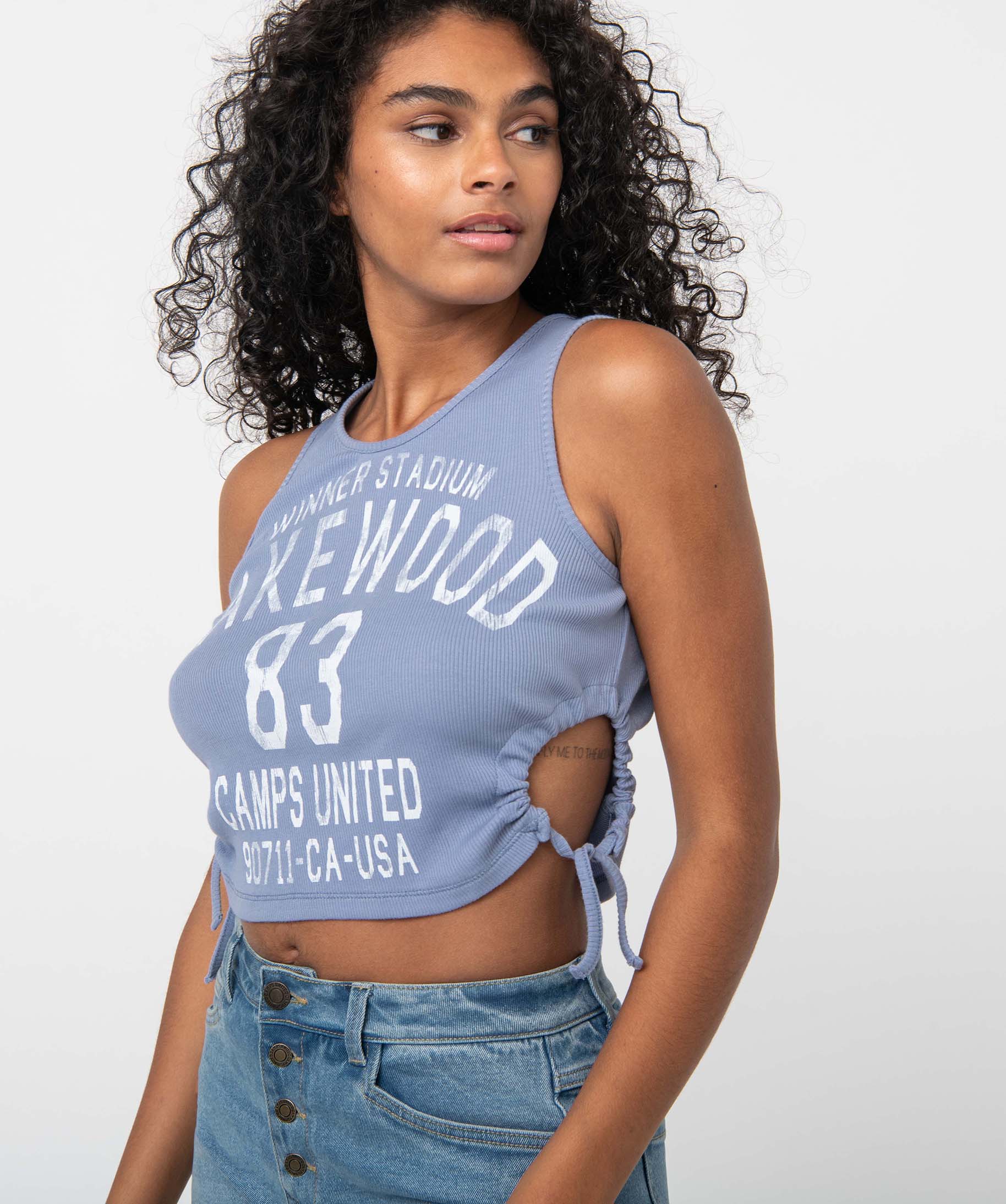 Débardeur femme ouvert sur les ctés – Camps United bleu | GEMO