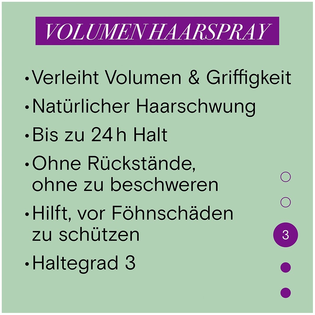 Volumen Für alle Haartypen Halt 3