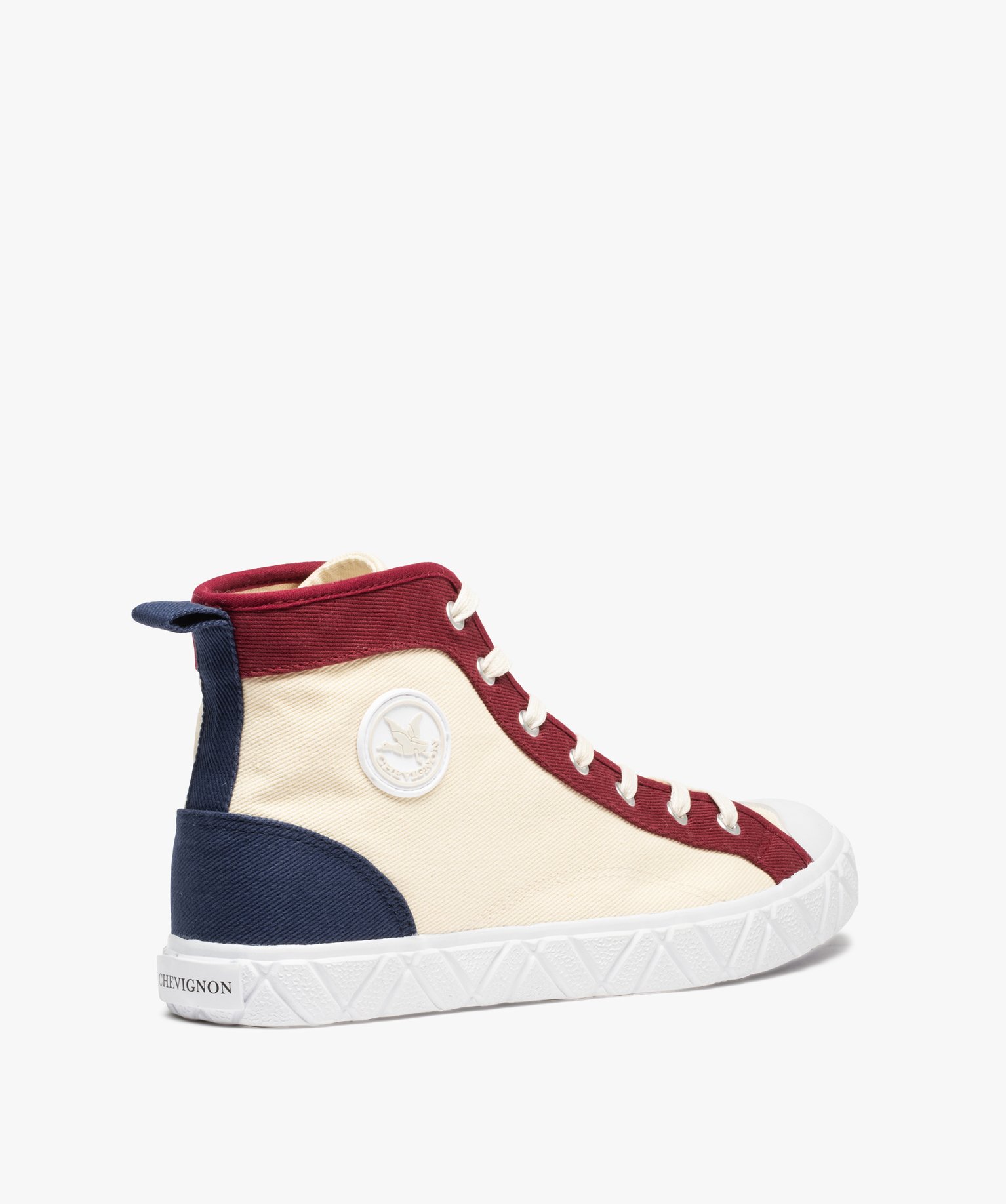 Baskets homme semi-montantes en toile – Chevignon blanc | GEMO