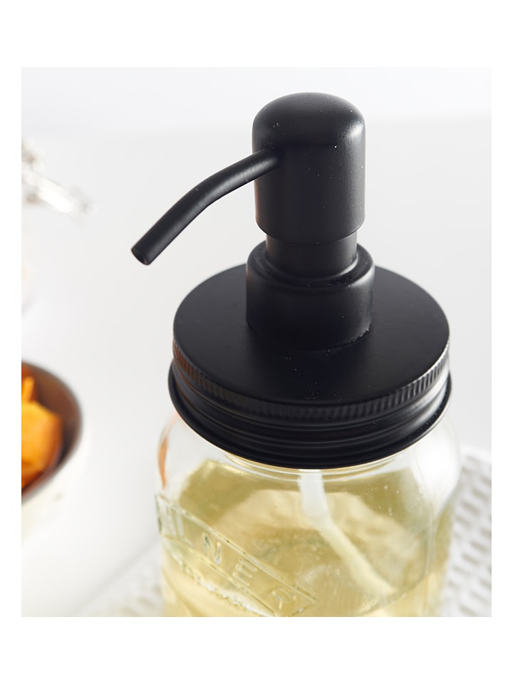 Kilner Seifenspender in Transparent/ Schwarz - 500 ml günstig kaufen onesize