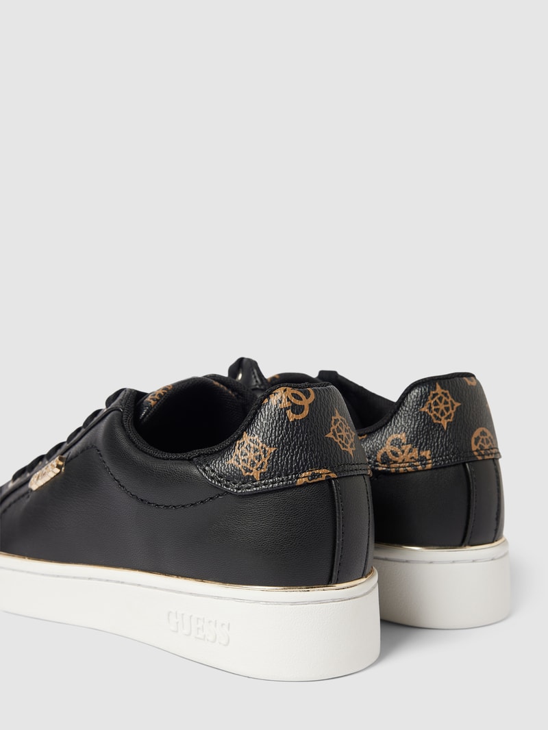 Sneaker mit Label-Print Modell 'Beckie' in schwarz