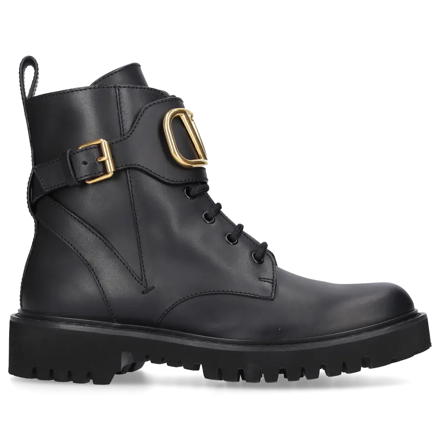 Valentino Garavani - Stiefeletten COMBAT BOOT Kalbsleder - schwarz