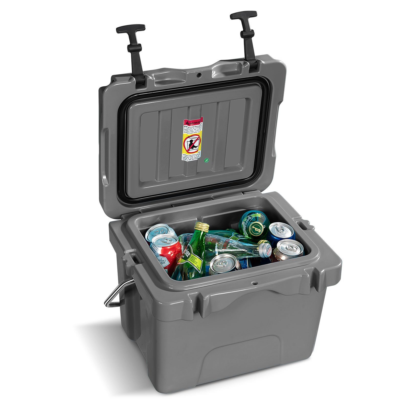 COSTWAY Kühlbox, 15 l, 15L, -30°C bis 75°C, mit Griff & Getränkehalter, 45x34x33cm