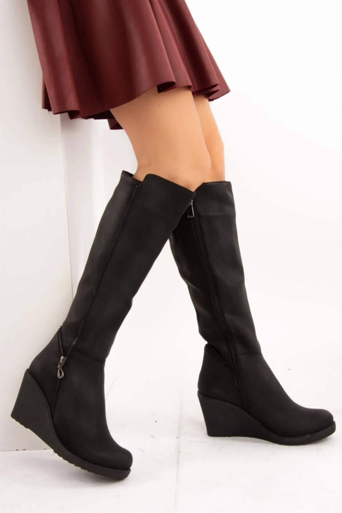 Fox Shoes  Schwarze Damenstiefel E674220209
