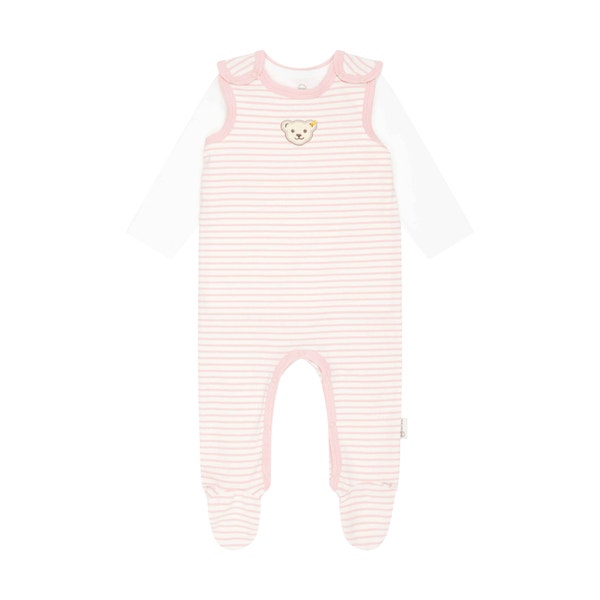 Set Strampler + T-Shirt langarm GOTS, rosa