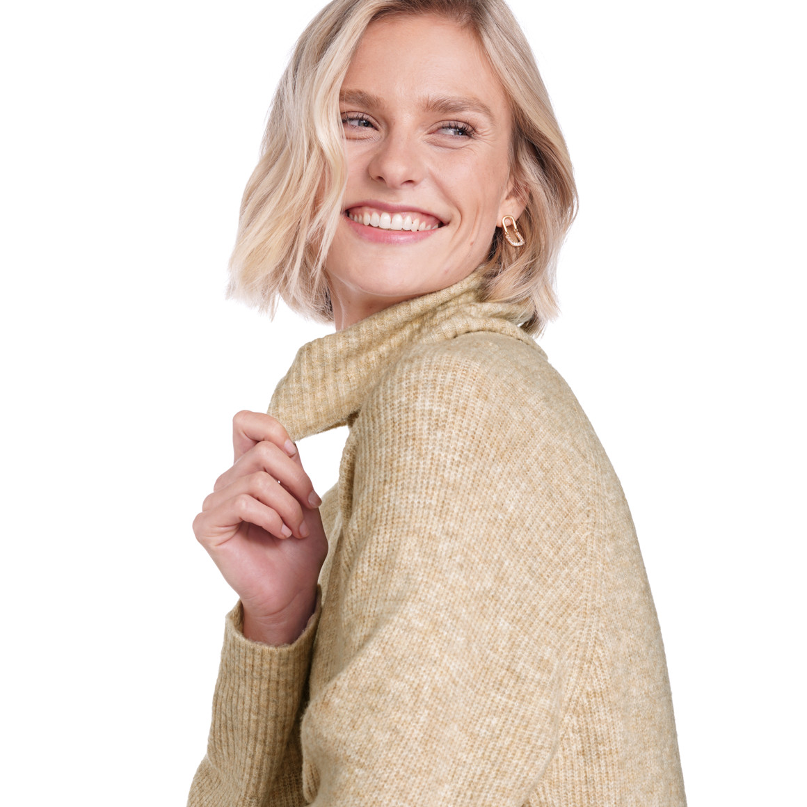 Damen Strickkleid mit Rollkragen