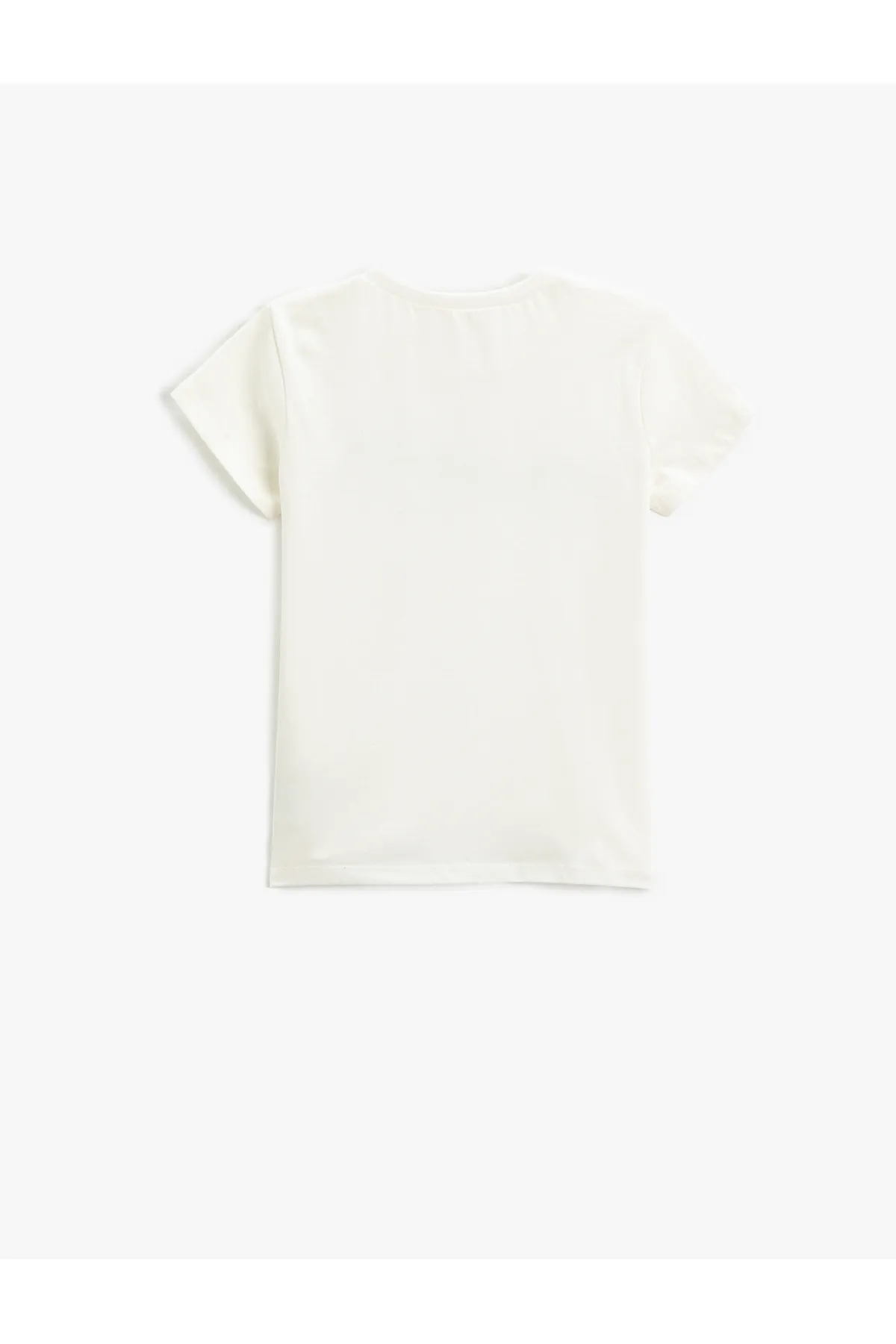 Koton  Atatürk Signature bedrucktes Kurzarm-T-Shirt mit Rundhalsausschnitt
