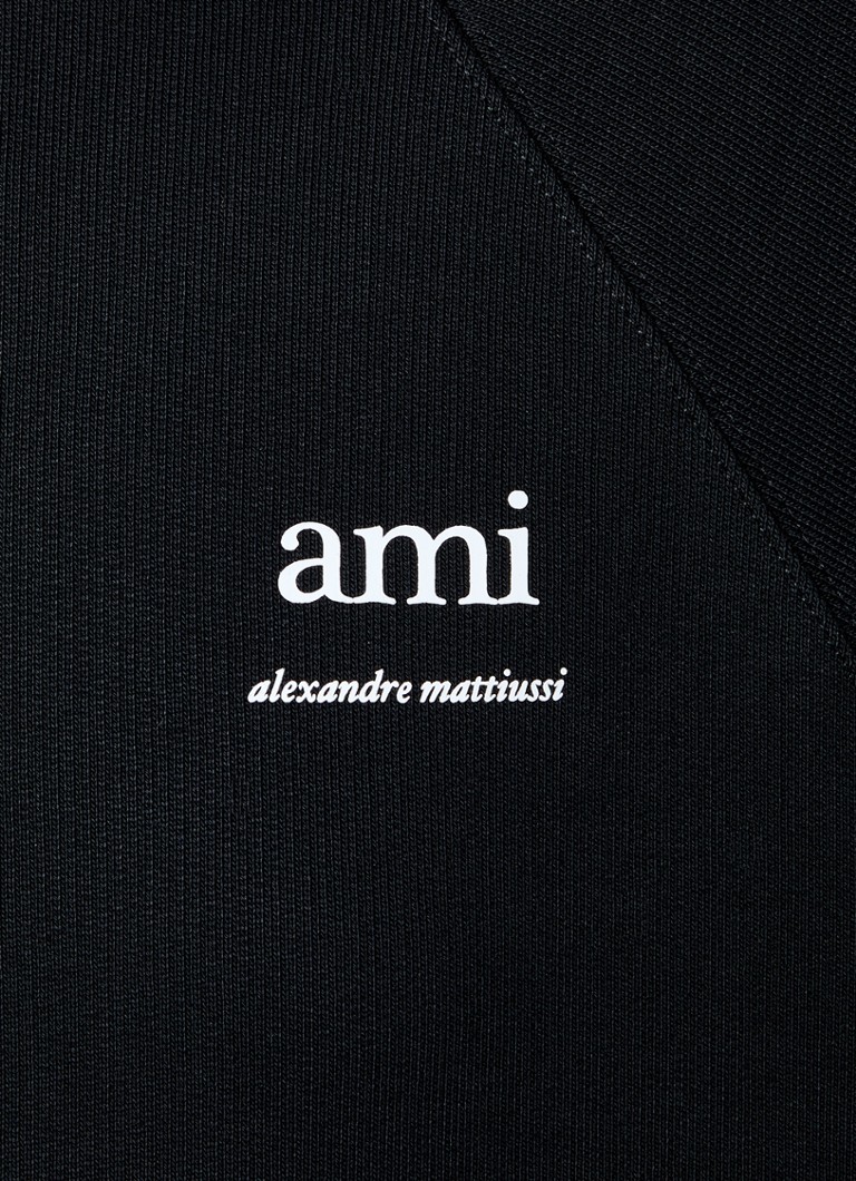 AMI Paris organic cotton hoodie with logo