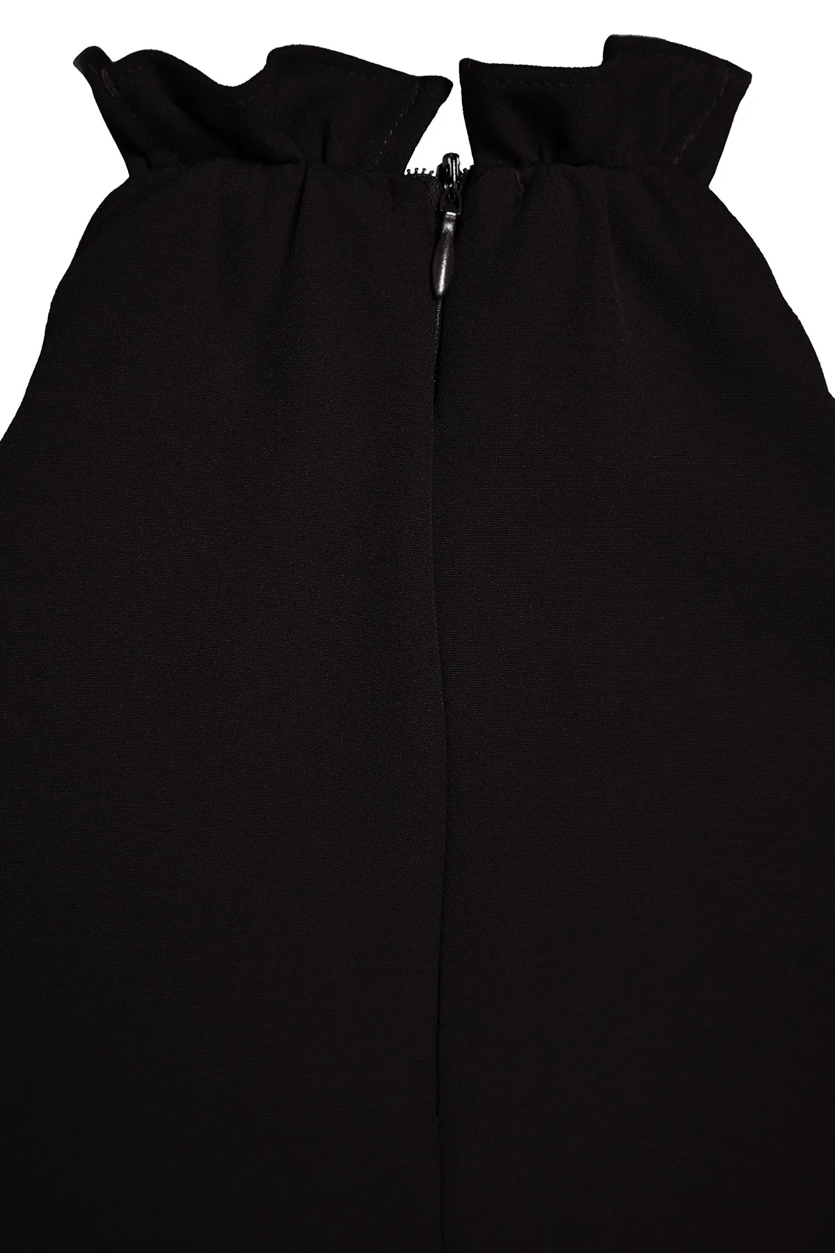Trendyol Collection  Schwarzes, gerade geschnittenes, gewebtes Minikleid TWOSS23EL01922