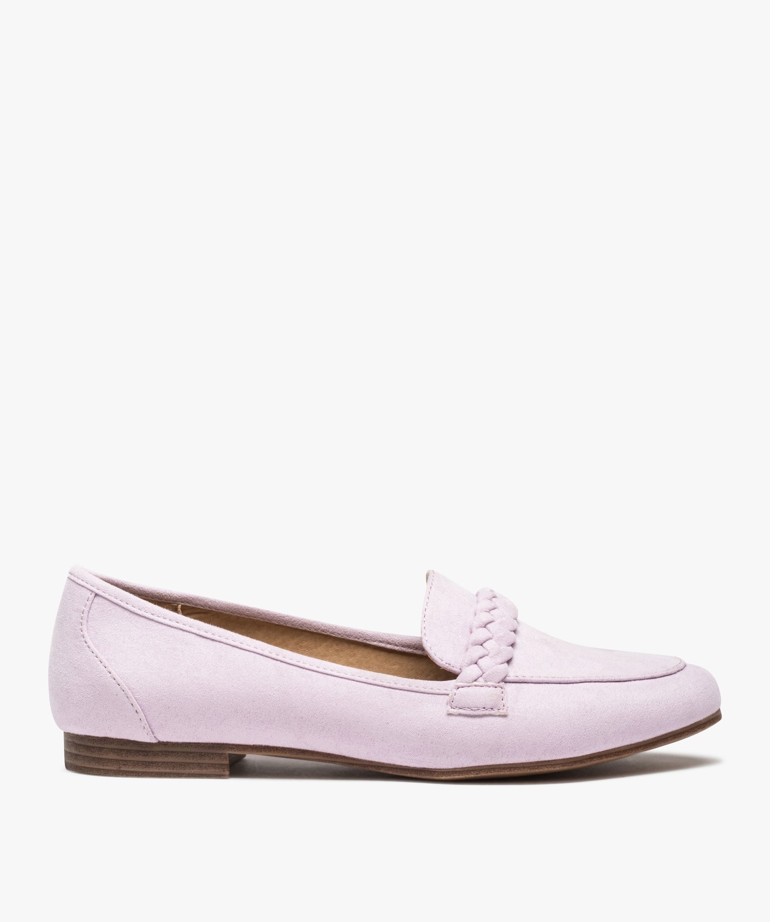 Mocassins femme unis à bride tressée violet | GEMO