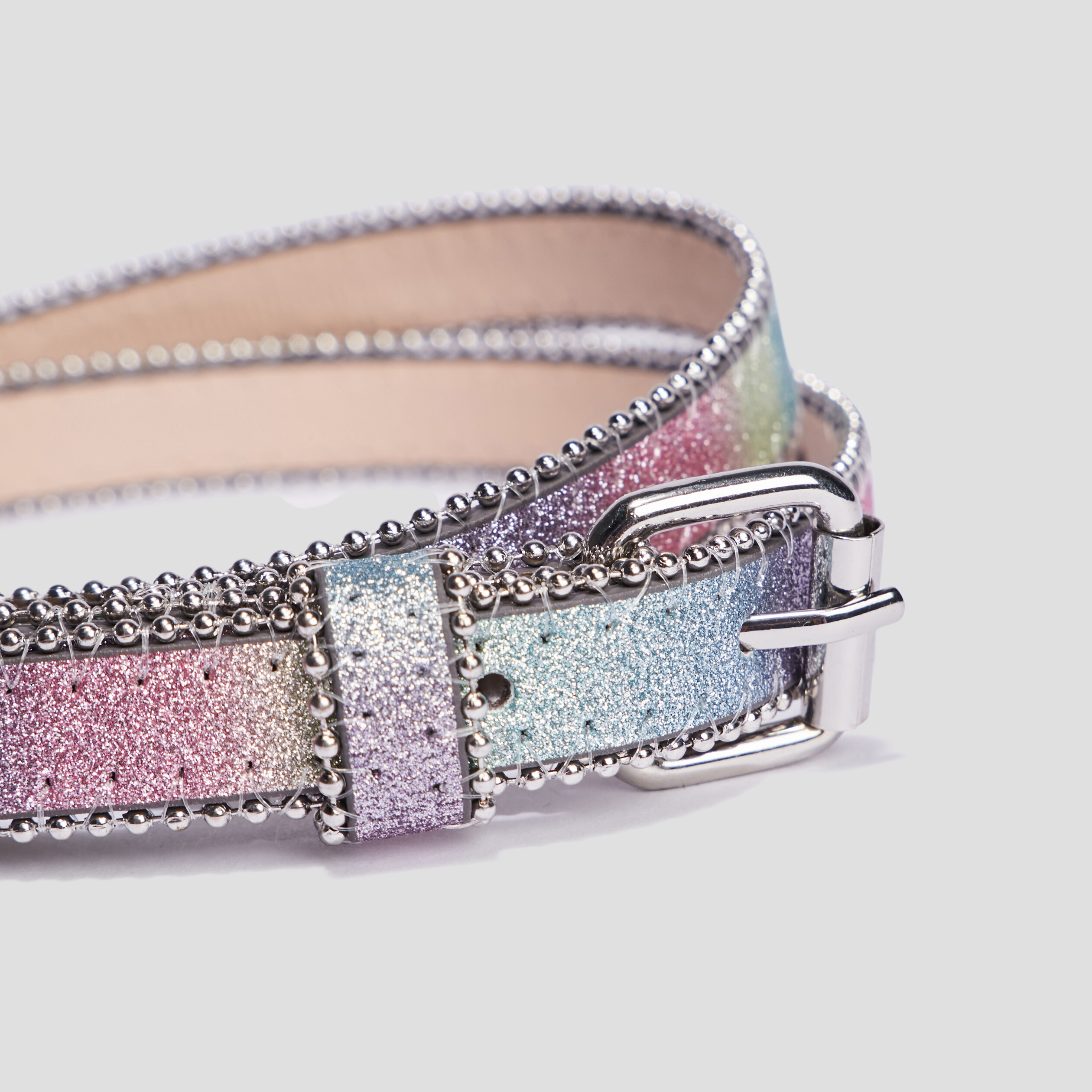 Ceinture à paillettes multicolore fille | La Halle
