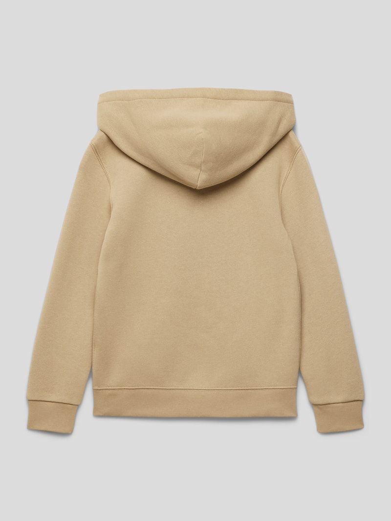 Hoodie mit Label-Stitching in khaki