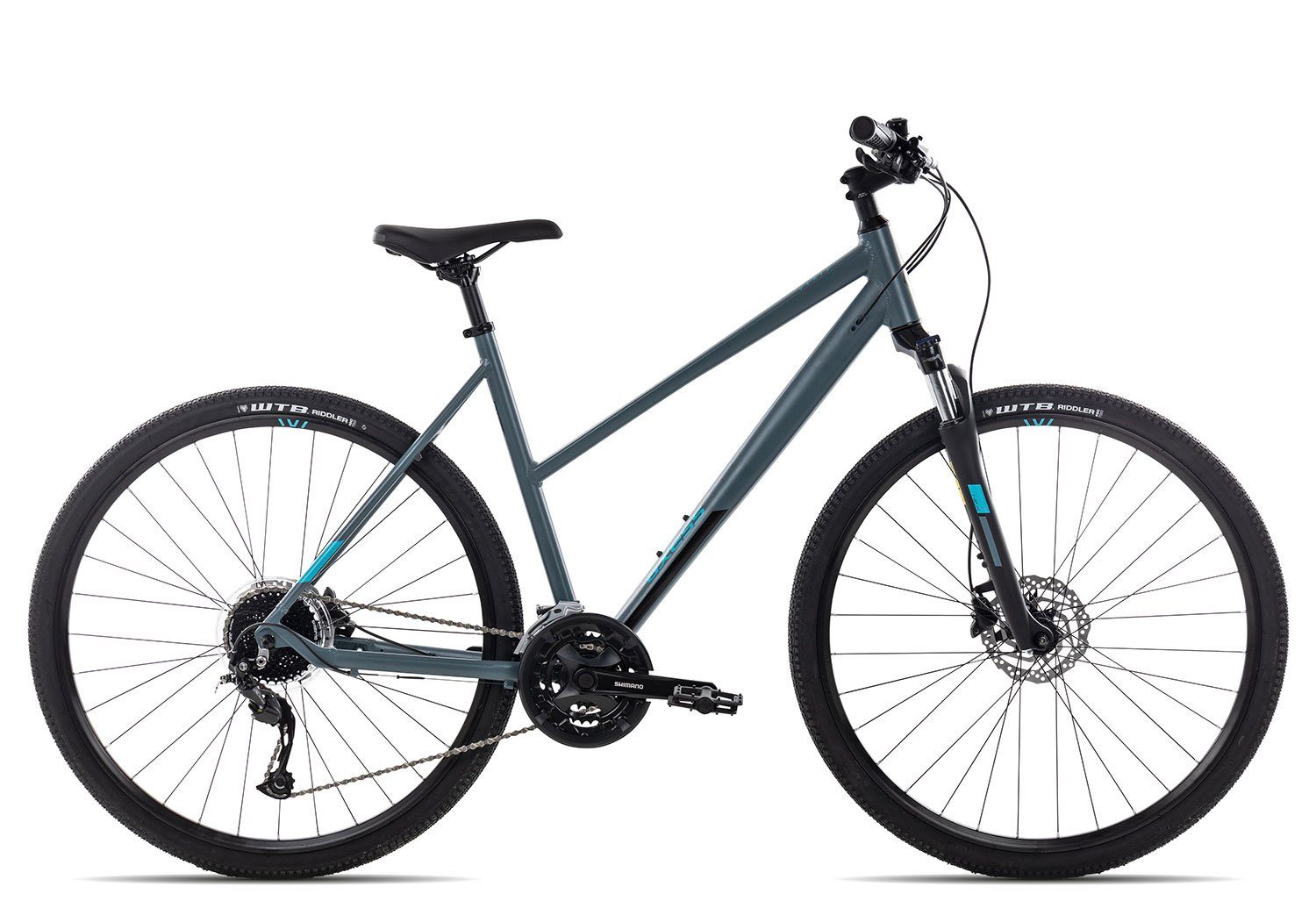 Axess Crossrad VERIS CROSS Trapez 2022, 27 Gang Shimano Alivio RD-M3100-9 Schaltwerk, Kettenschaltung, Crossbike schwarz/grau