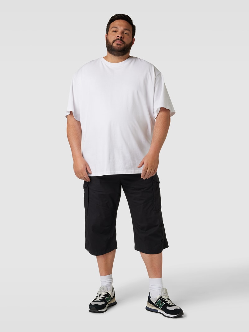 PLUS SIZE Caprihose mit Cargotaschen Modell 'Detroit' in schwarz