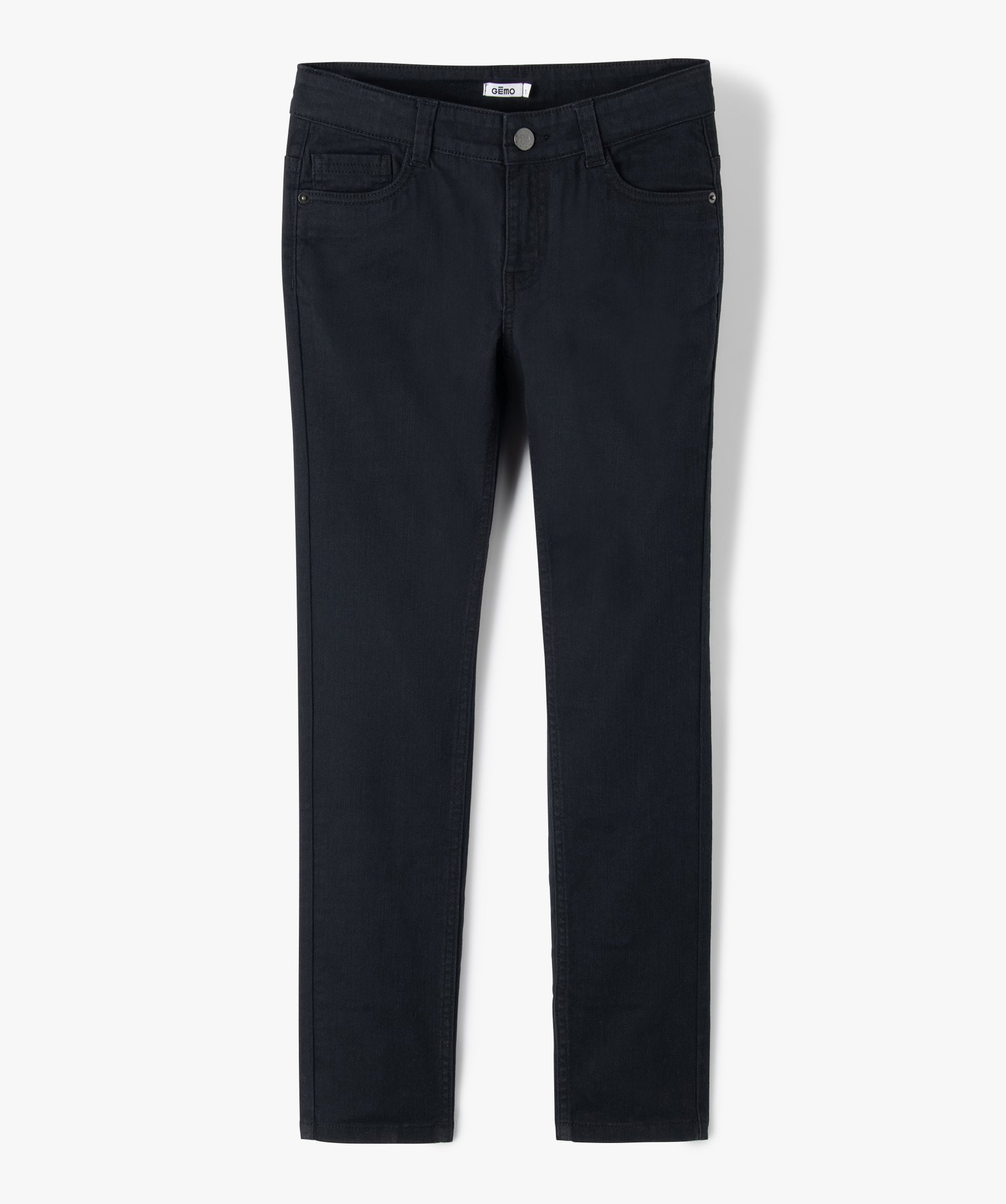 Pantalon Garçon style jean slim 5 poches noir | GEMO