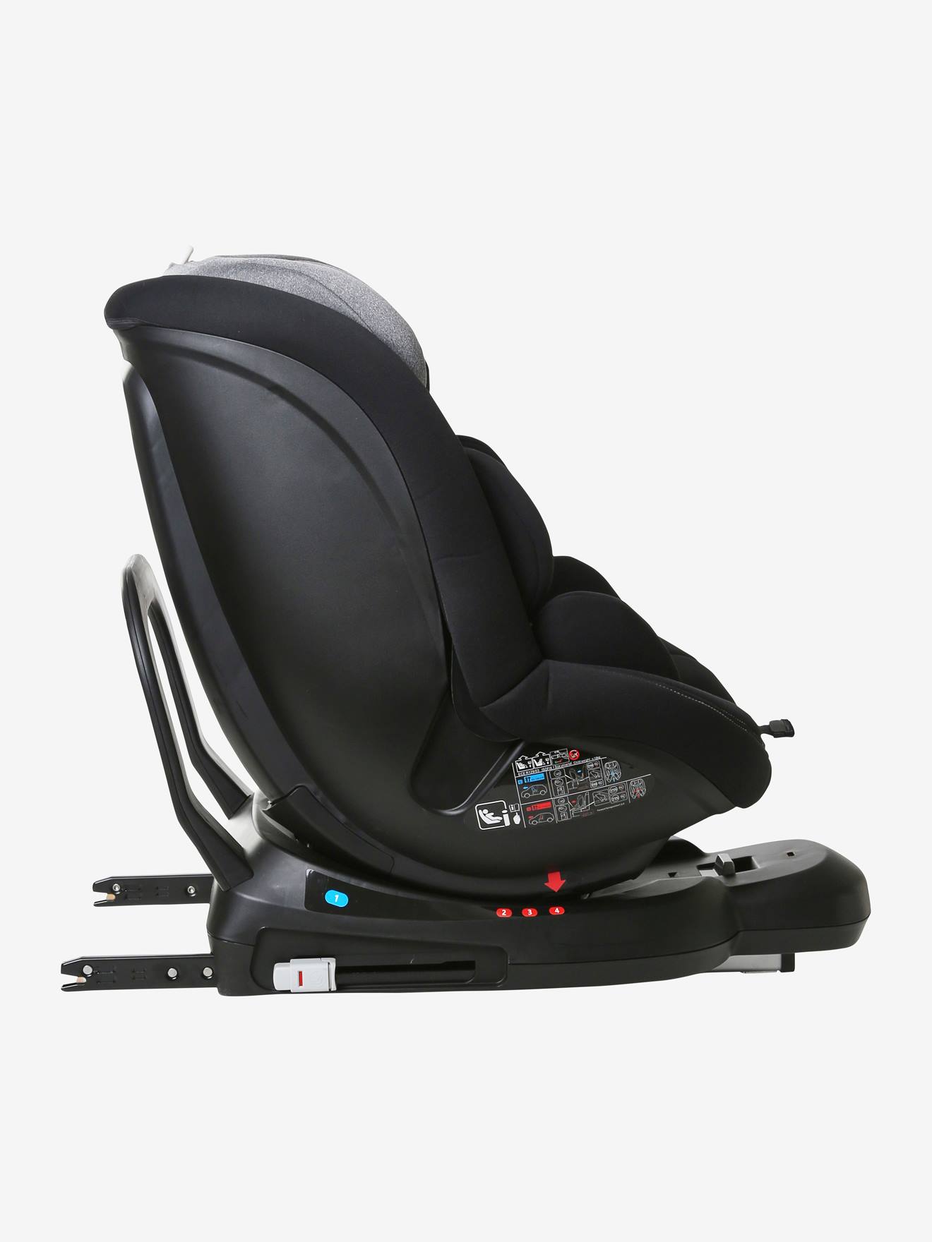 Vertbaudet Drehbarer i-Size-Kindersitz SPIRO, 40-105 cm bzw. Gr. 0+/1 - pack schwarz