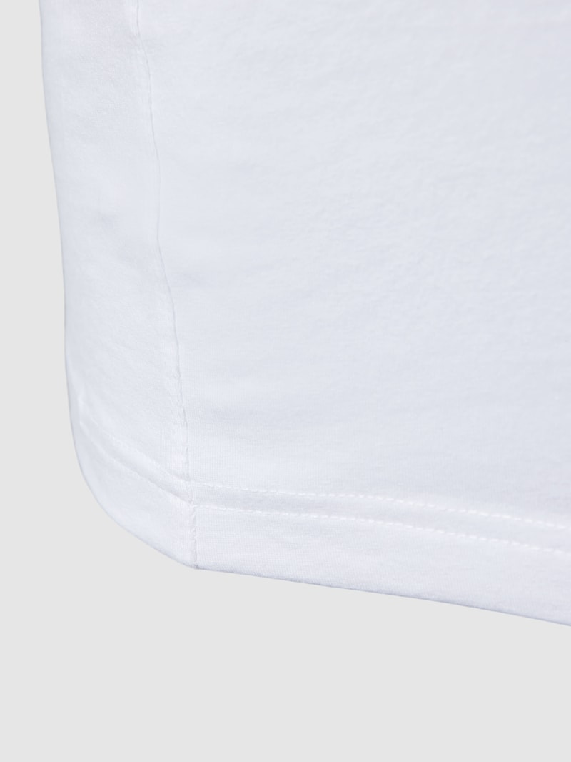 PLUS SIZE T-Shirt mit geripptem V-Ausschnitt im 2er-Pack in weiß